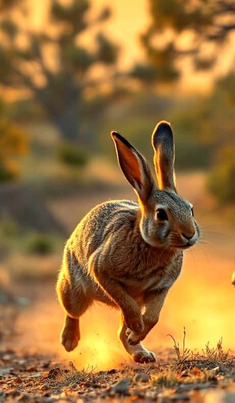 Rabbit and Beagle Chase in Australian Bushland
