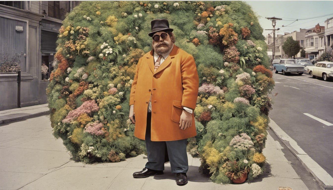Fat Freddy Lookalike, 1968 San Francisco Color Photo