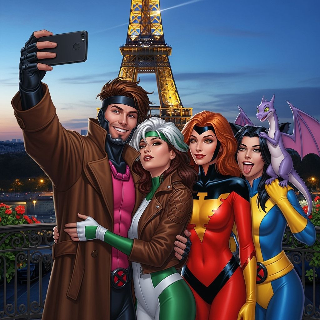X-Men Take a Selfie in Paris