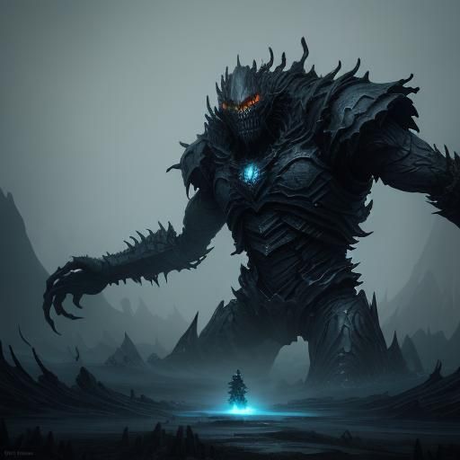 Dark Fantasy Wraith on Warping Ground