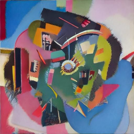 Abstract Alchemical Apothecary in Impasto Style