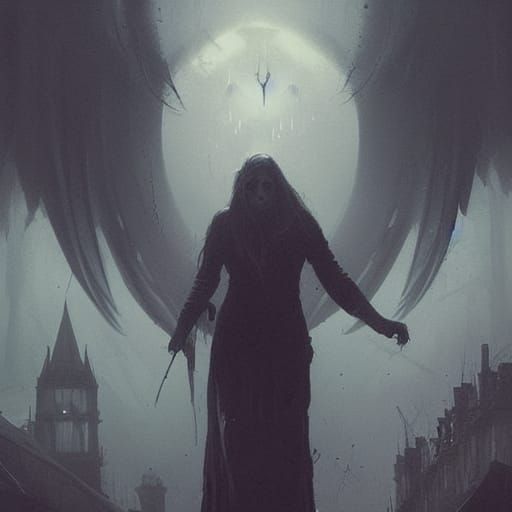 Sinister Dreams Filled with Fright, Dark Fantasy Art