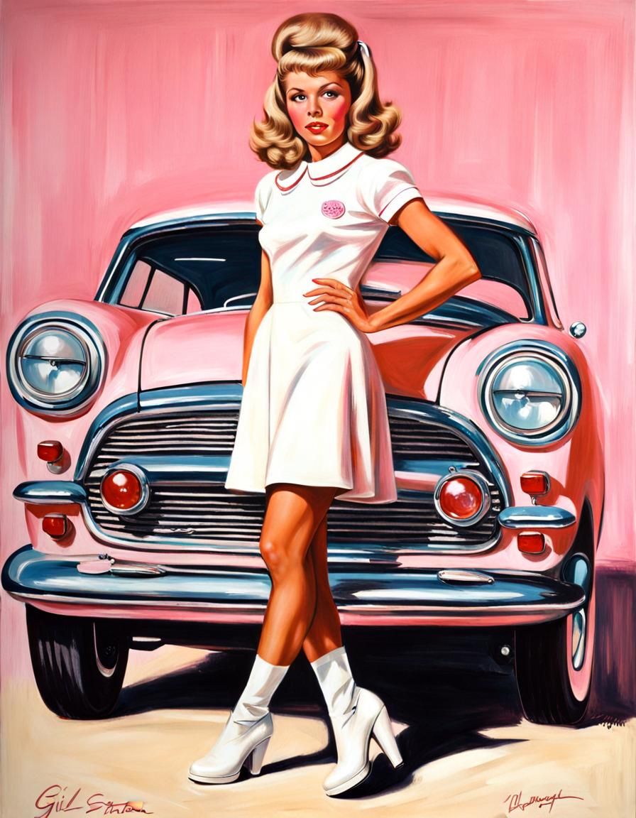Nancy Sinatra Pin-Up in Gil Elvgren Style