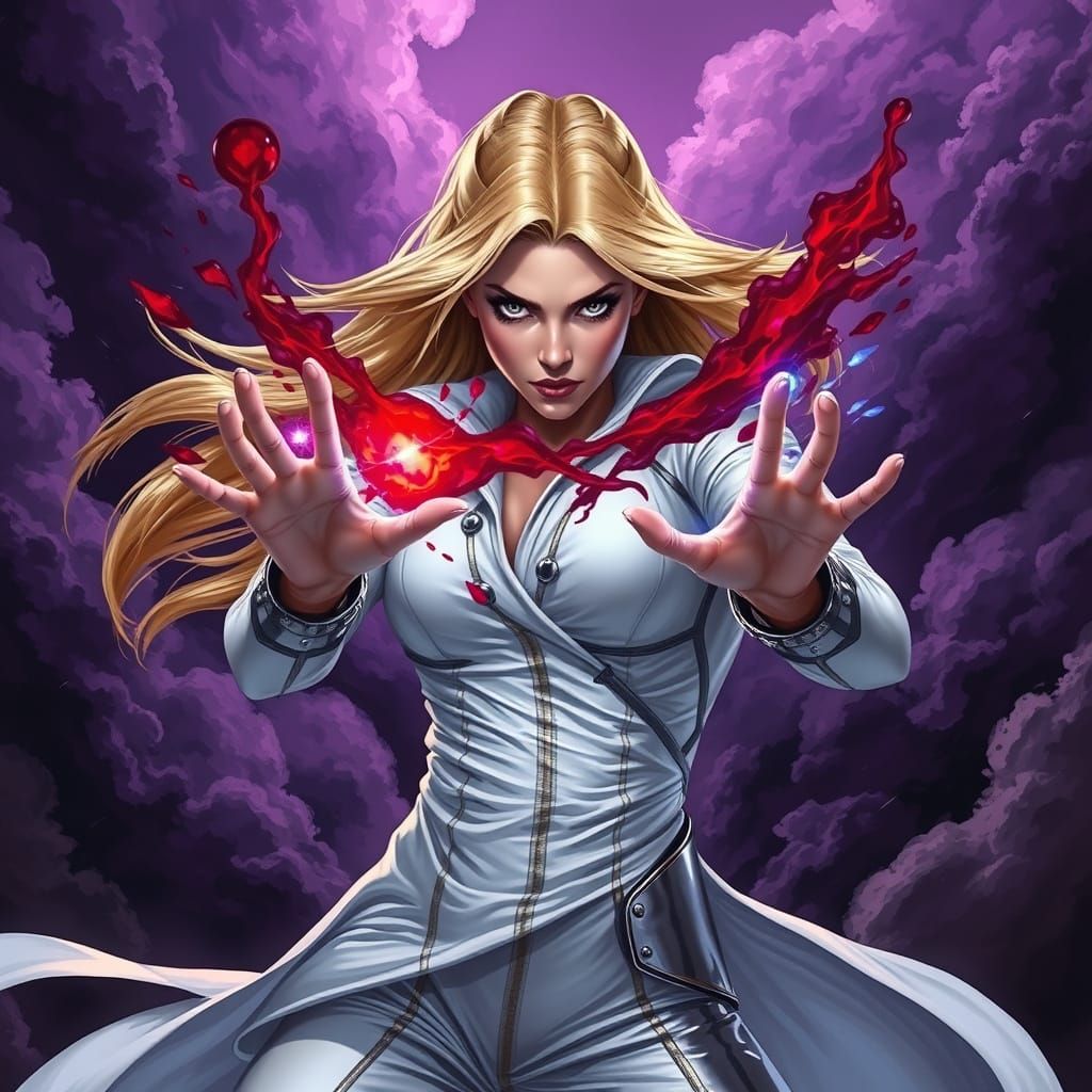 Determined Psychic Warrior Defies Dark Energy in Epic Portra...