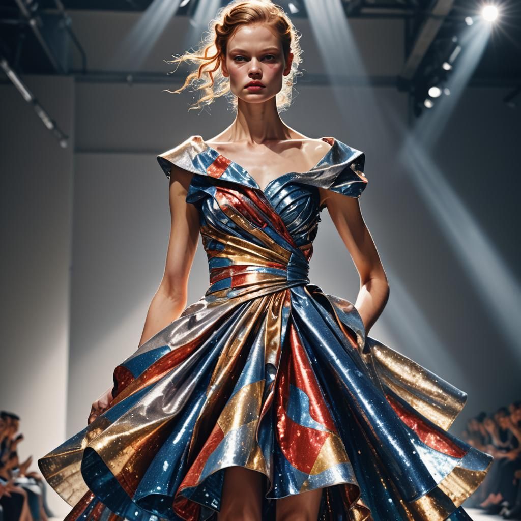 Vivienne Westwood Spiral Dress in Hyperrealistic Style