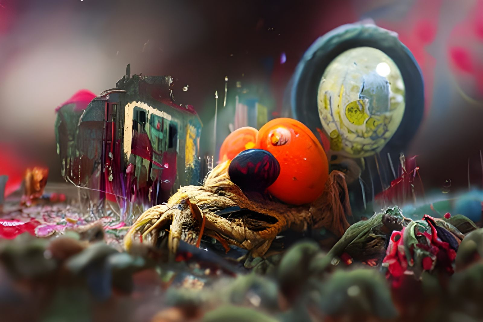 Elmo's Grim Fate: A Dark Digital Painting