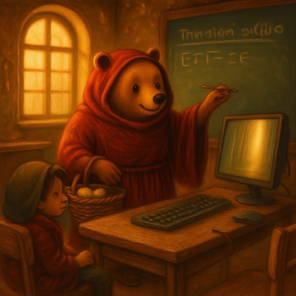 Red Riding Hood Teaching in Whimsical Style