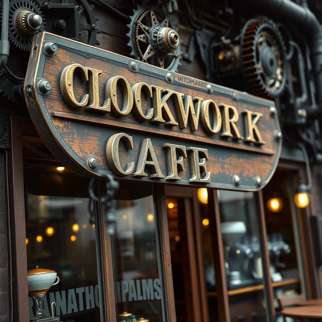 Steampunk Clockwork Café