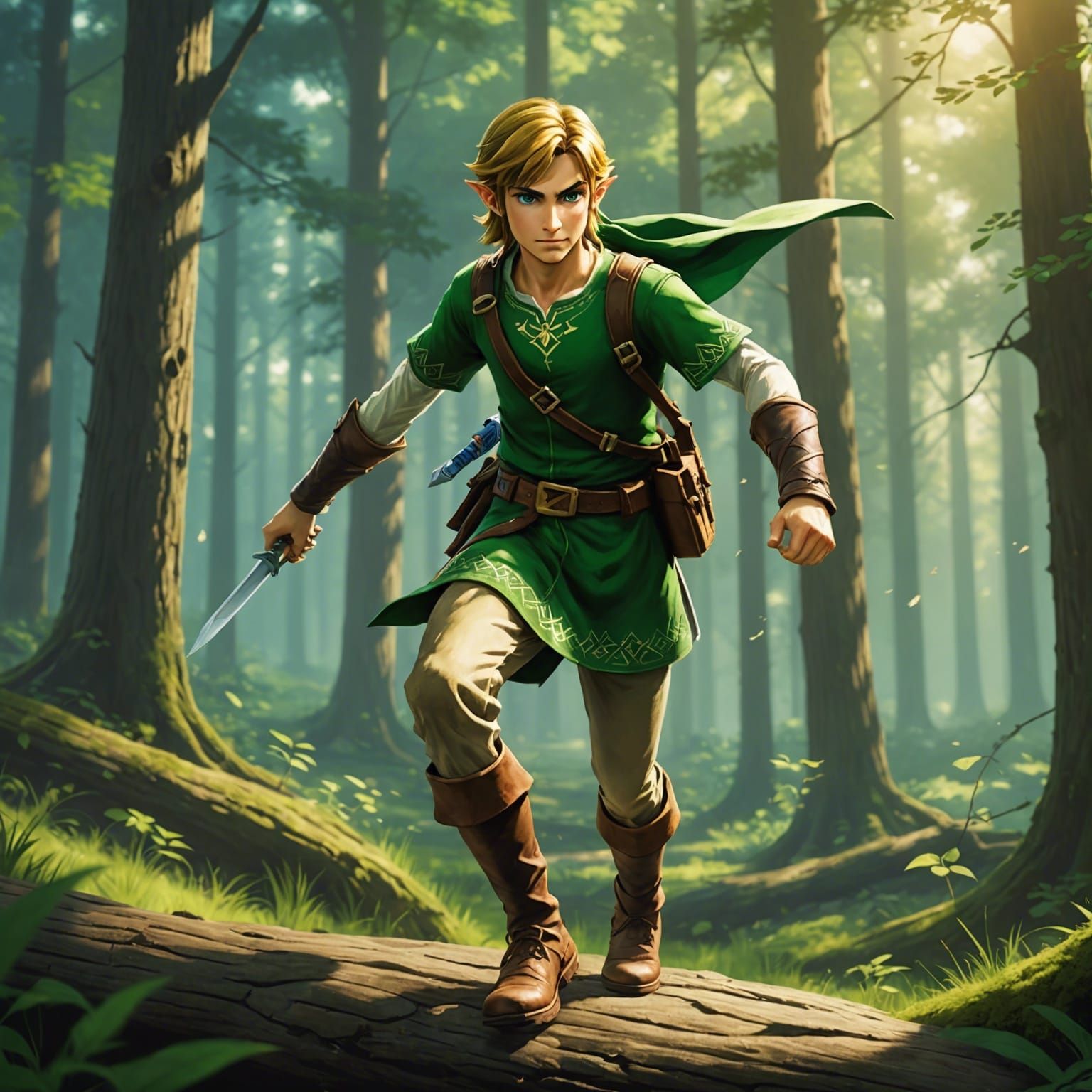 Melancholic Link Dancing in the Woods