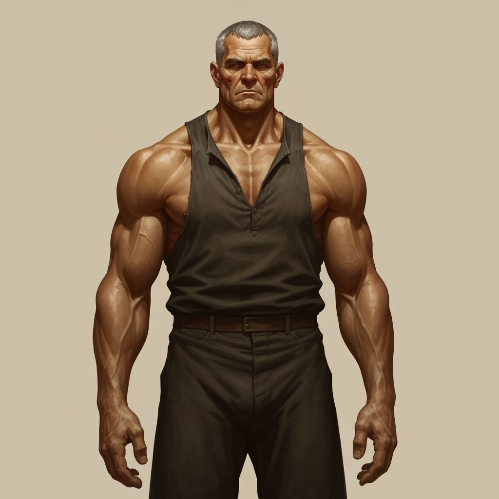 Imposing Man of Quiet Strength Realistic Digital Painting