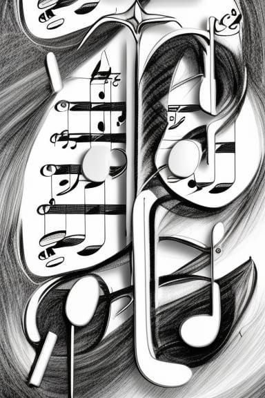 Graphic Musicality in Black and White Photo