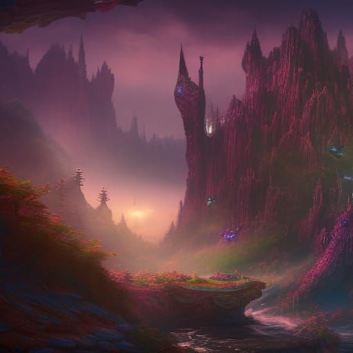 Detailed Matte Painting with Plain Theme