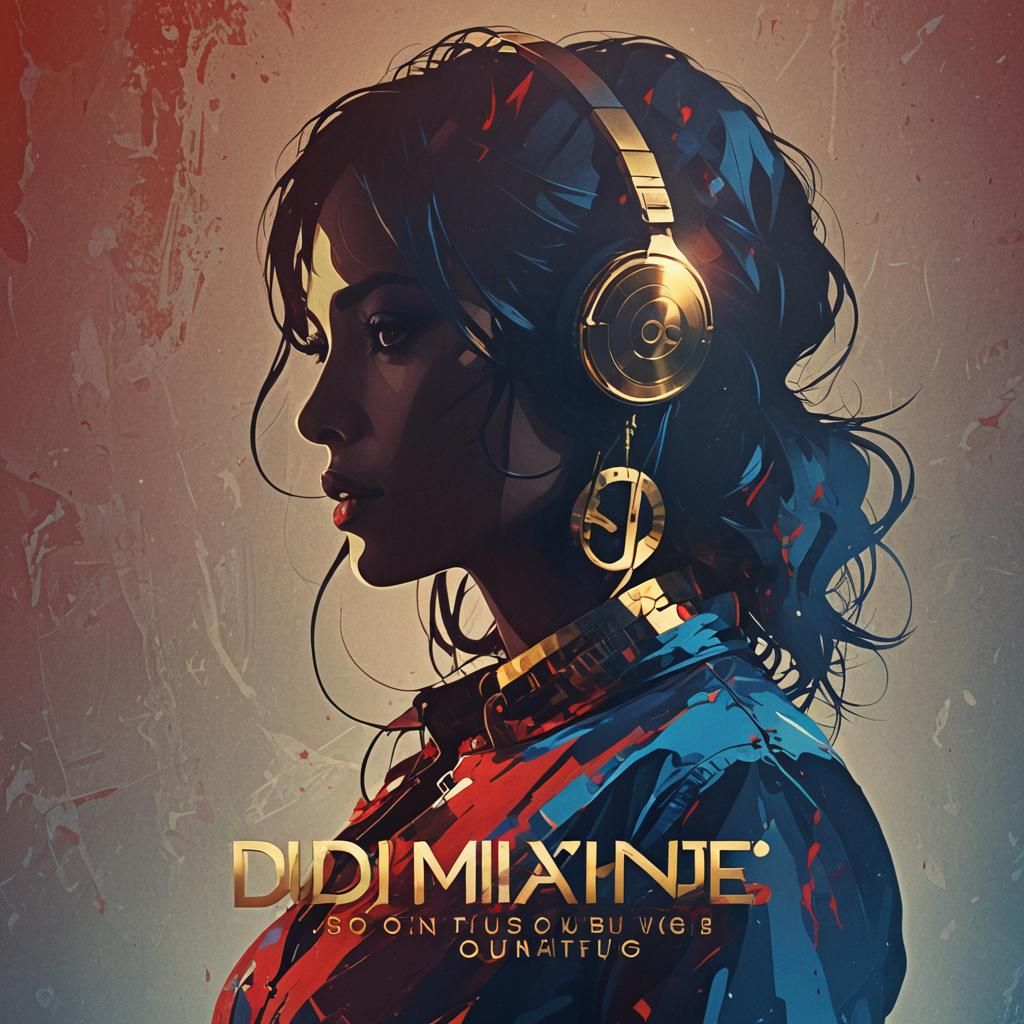 Dramatic Silhouette: Girl DJ Album Cover