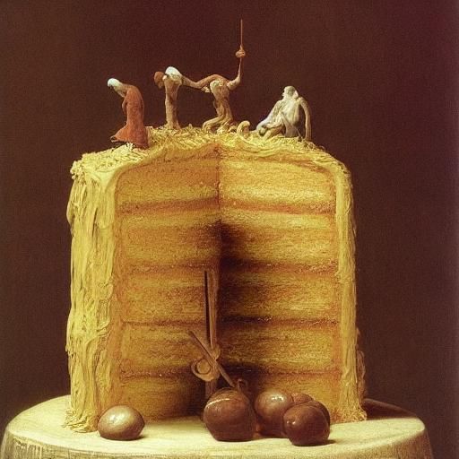 Musical Cake Sculpture Inspired by Baroque and Impressionism