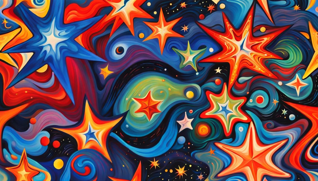 Iridescent Stars in Cosmic Energy Whirlpools