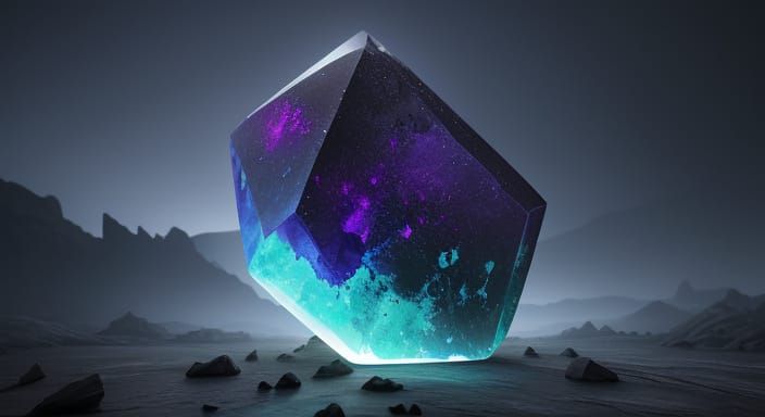 Glimmering Gemstone in Dramatic Sidelight