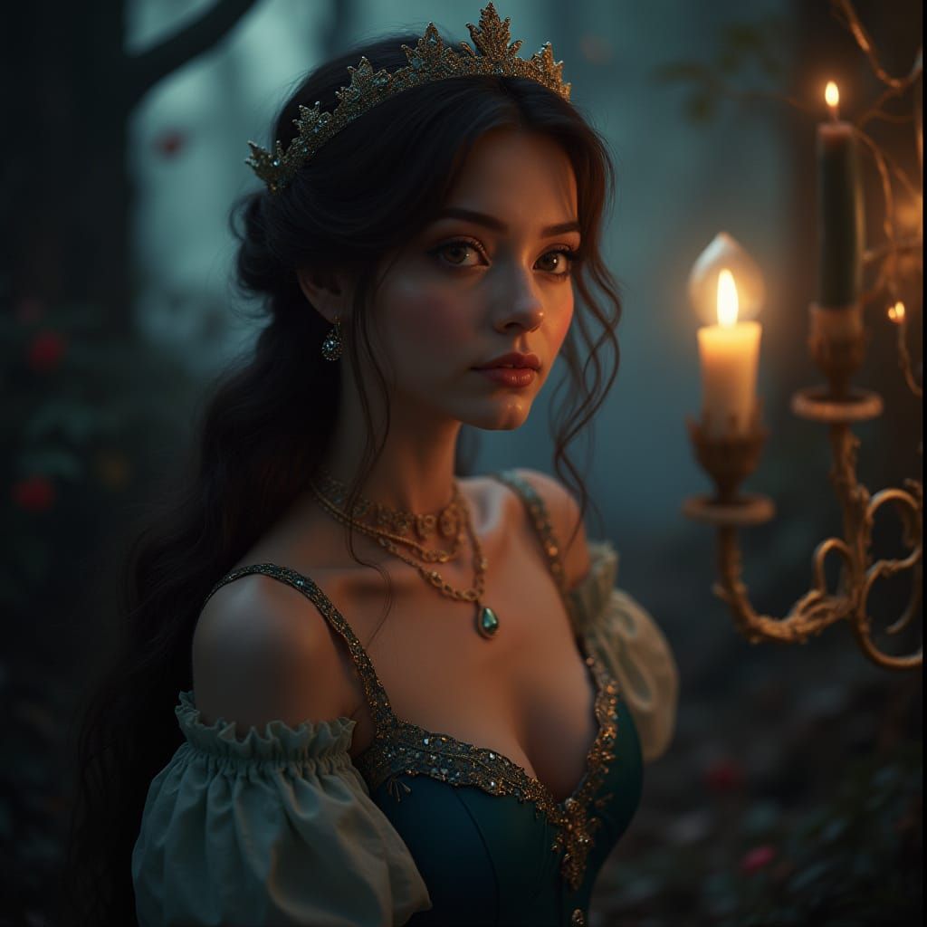 Arcane Style Disney Princess Cinematic Film Still