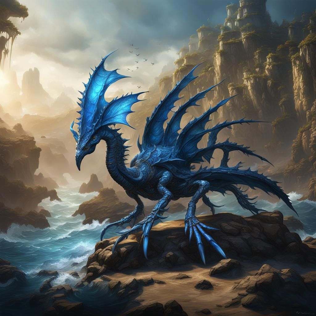 Detailed Glaucus Atlanticus Concept Art in Deep Color