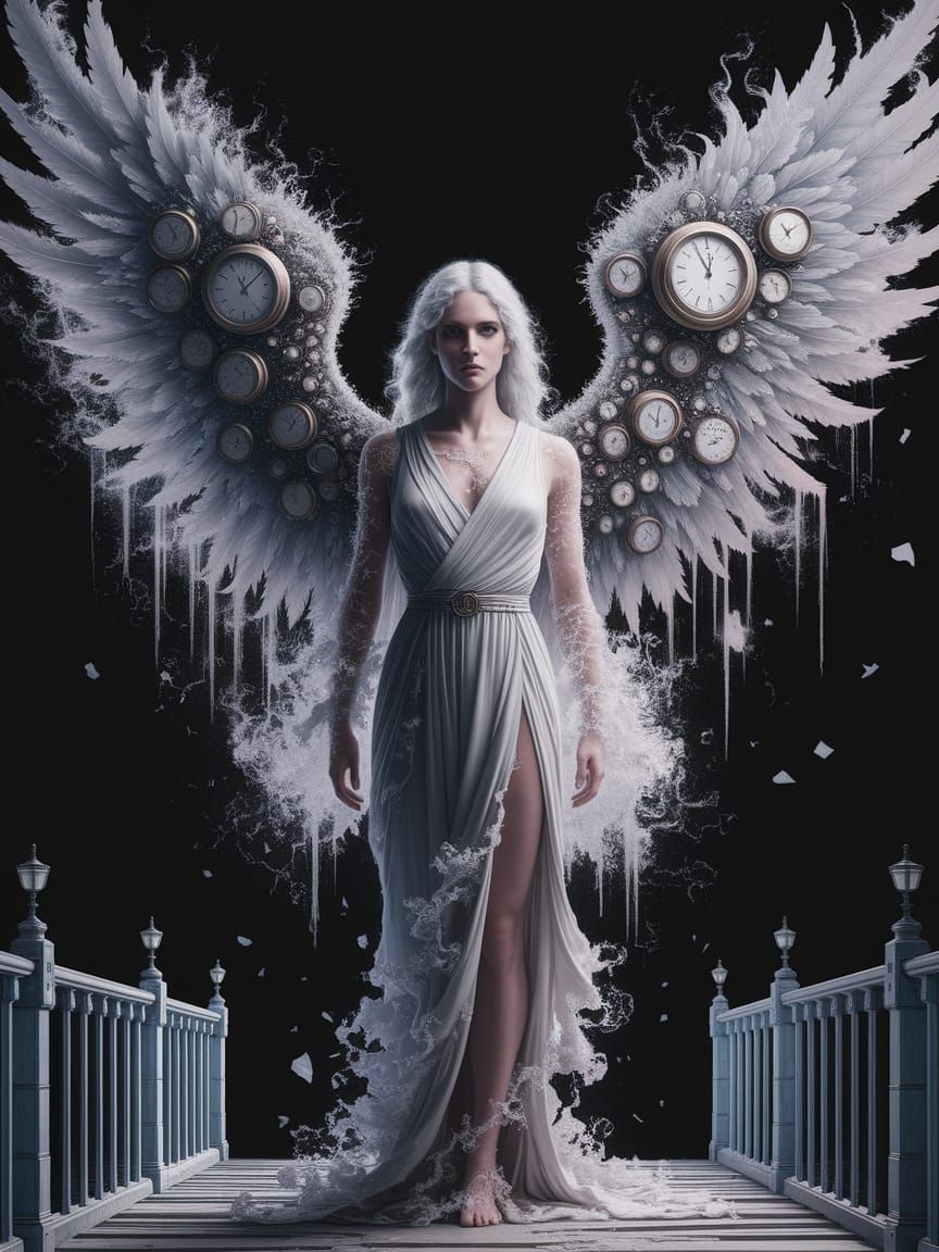 The Angel of Ephemeral Shadows Reveals the Mysteries of Time