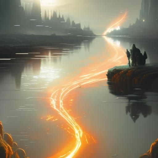 Electric River: Hyperdetailed Fantasy Concept Art