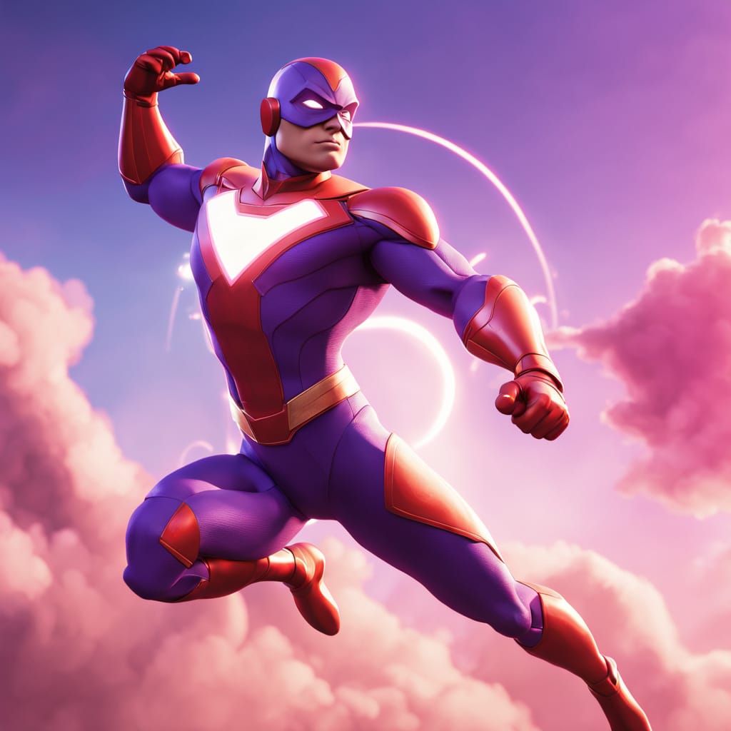 Heroic Omni-Man Soars Above Vibrant Horizon