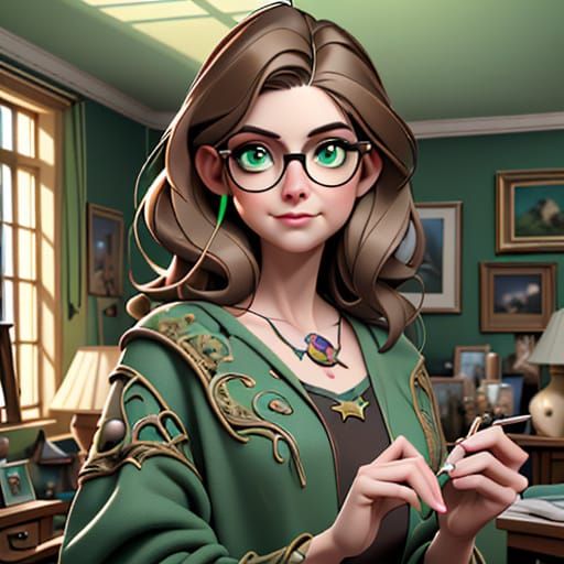 Aunt Cass Concept Art in Photorealistic Painting Style