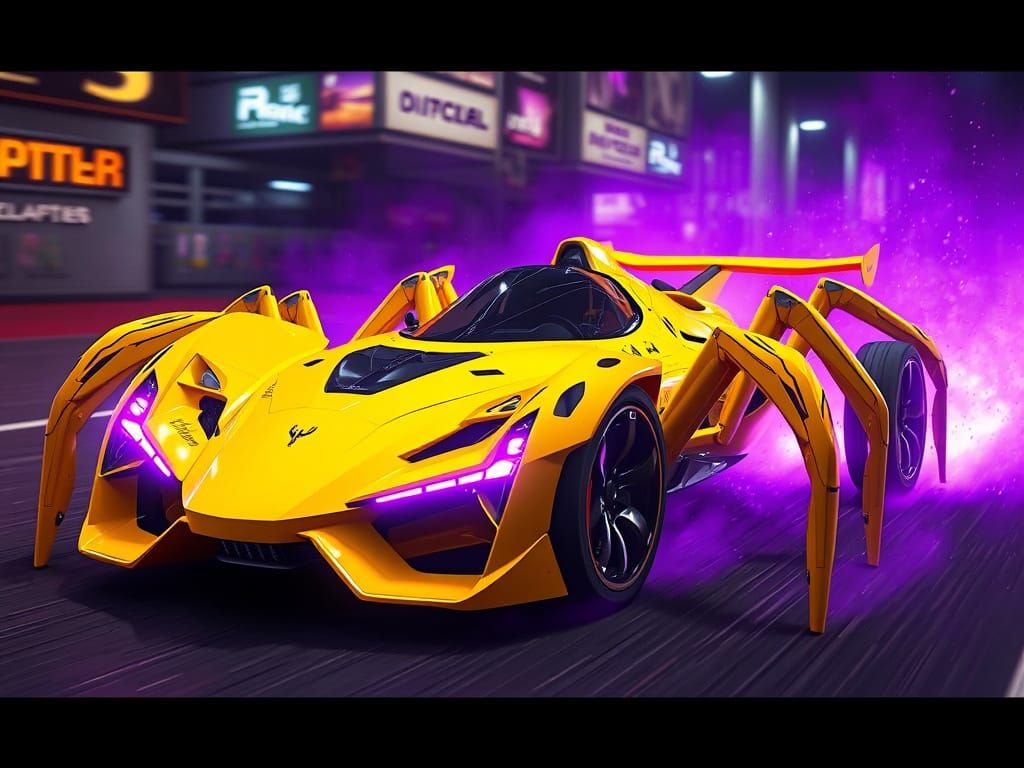 Dark Fantasy Izuzu Spider Concept Art in Hyperdetailed Style