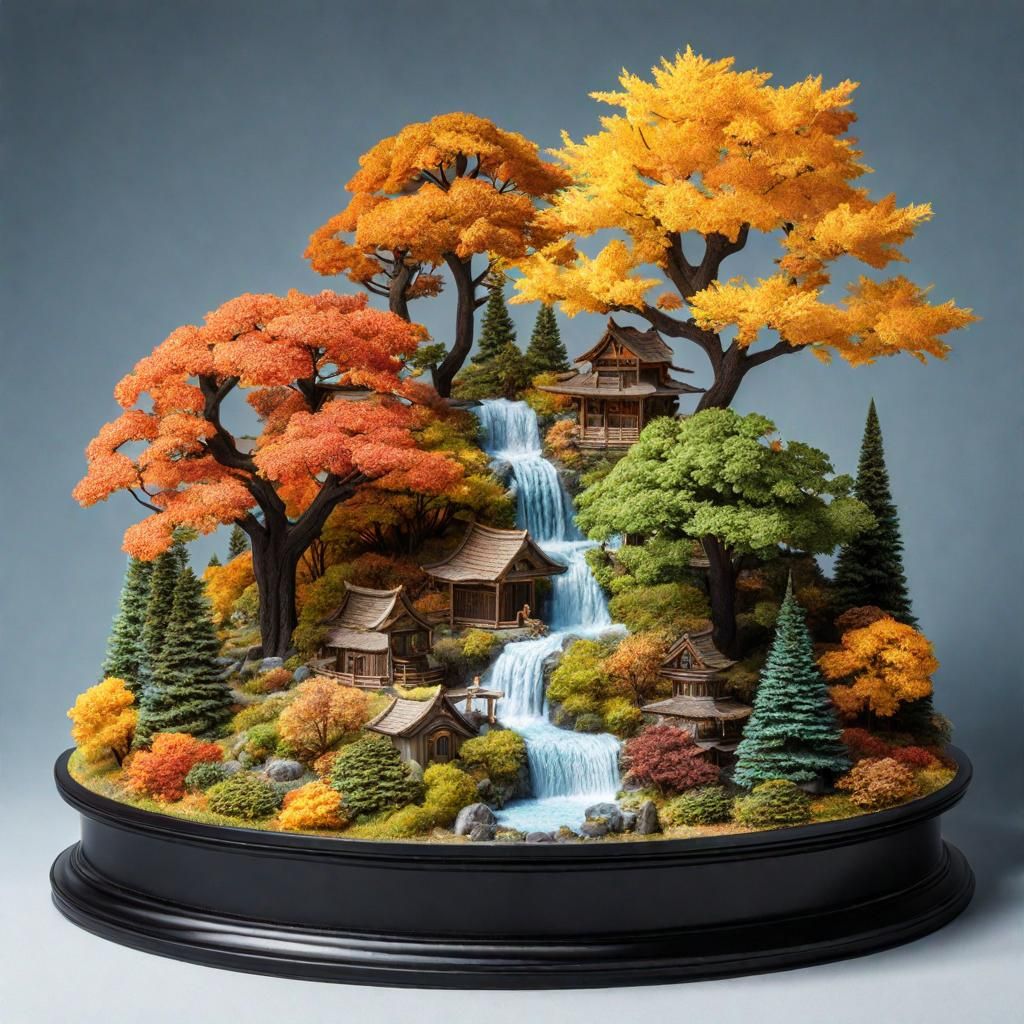 Detailed Four Seasons Diorama