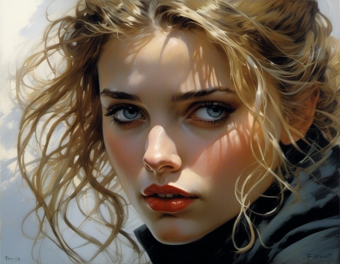 Dreamlike Vaporous Woman with Expressive Look