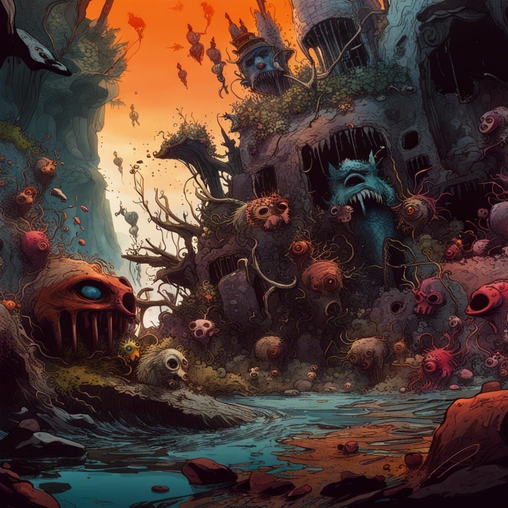 Curse of Lono in Ralph Steadman Style