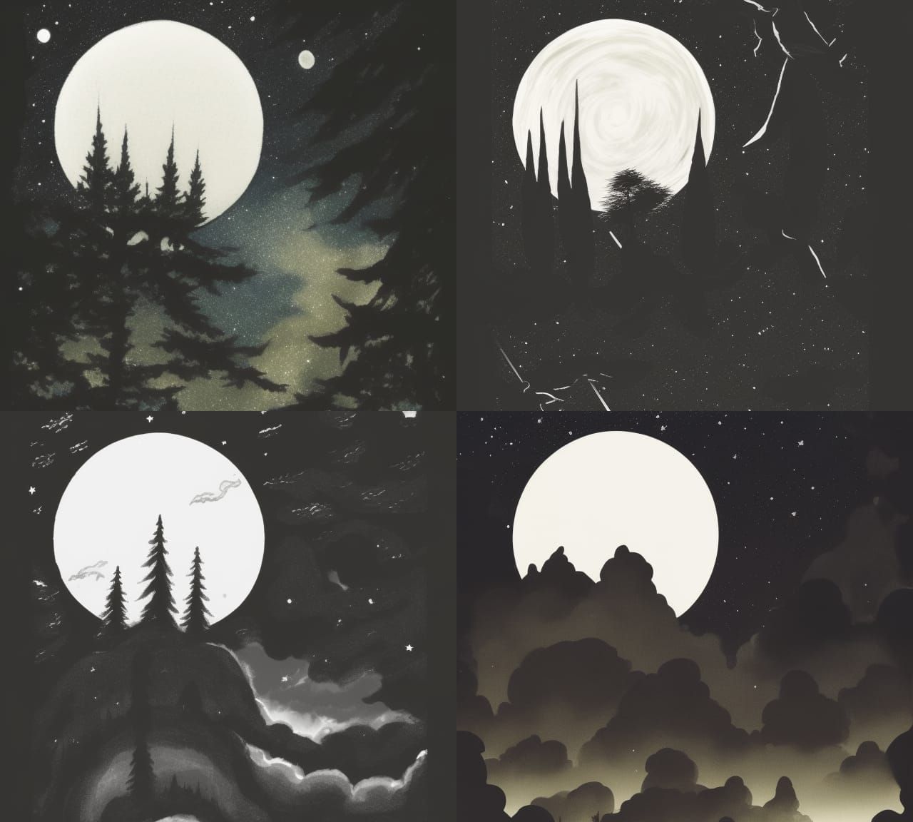 Studio Ghibli Night Sky in Anime Key Visual Style