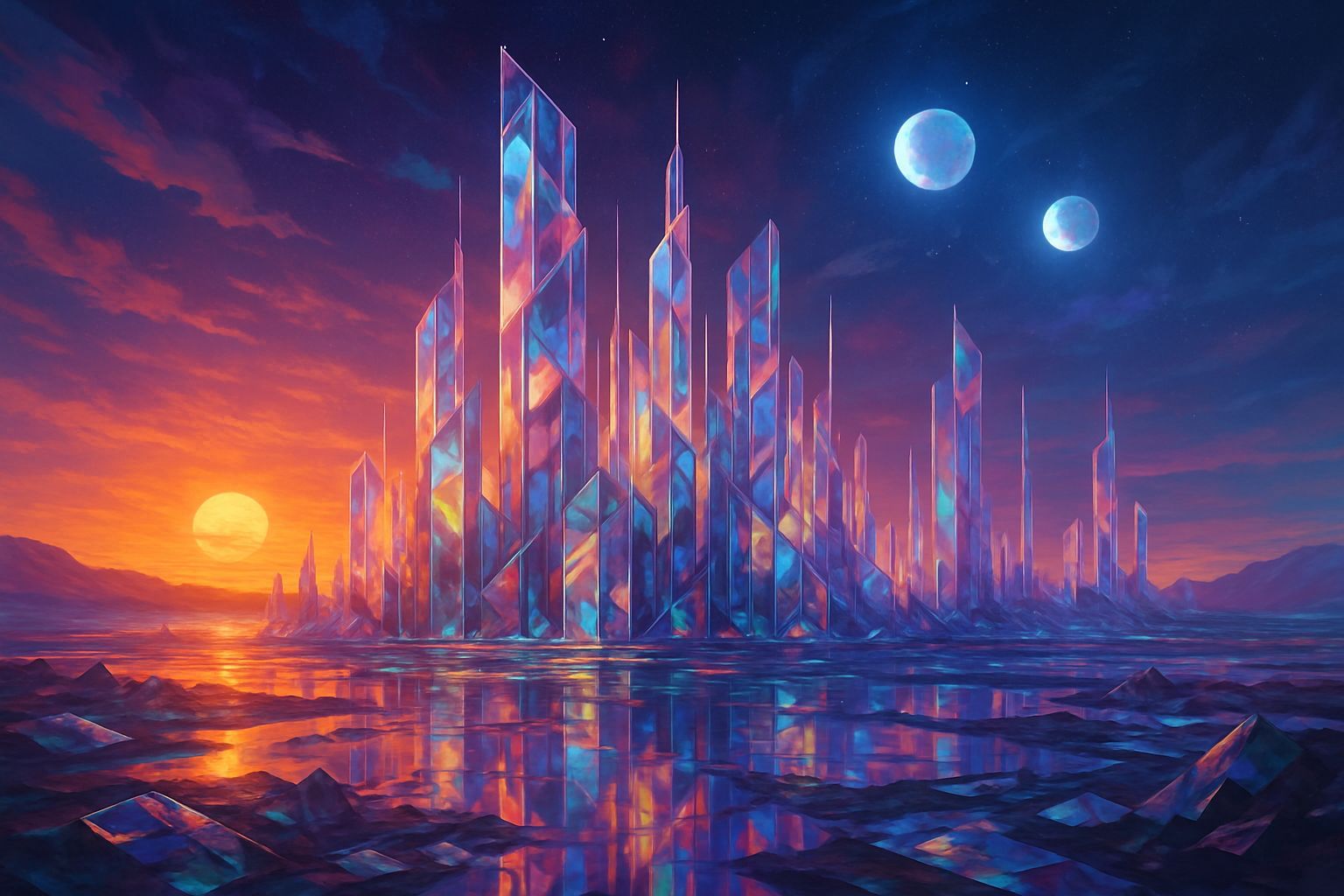 Setting Light From a Distant Sun & Glassgrown Alien Satellites