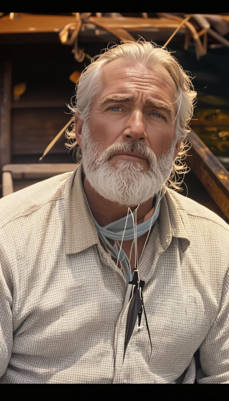 Man Fished With Jesus On Lake At Golden Hour