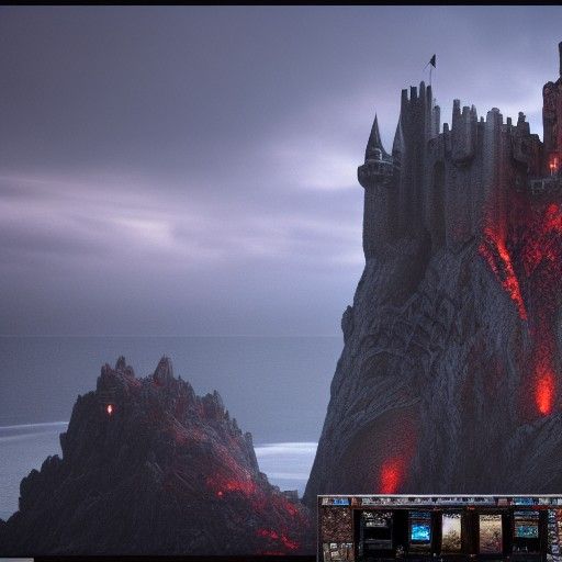 Dragonstone Castle: Detailed Matte Painting in 8k