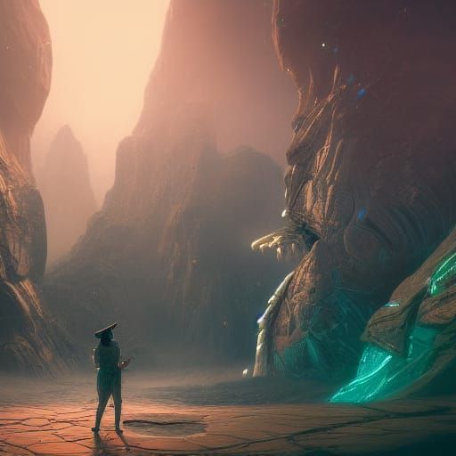 AI Machine Whispering: Detailed Fantasy Concept Art