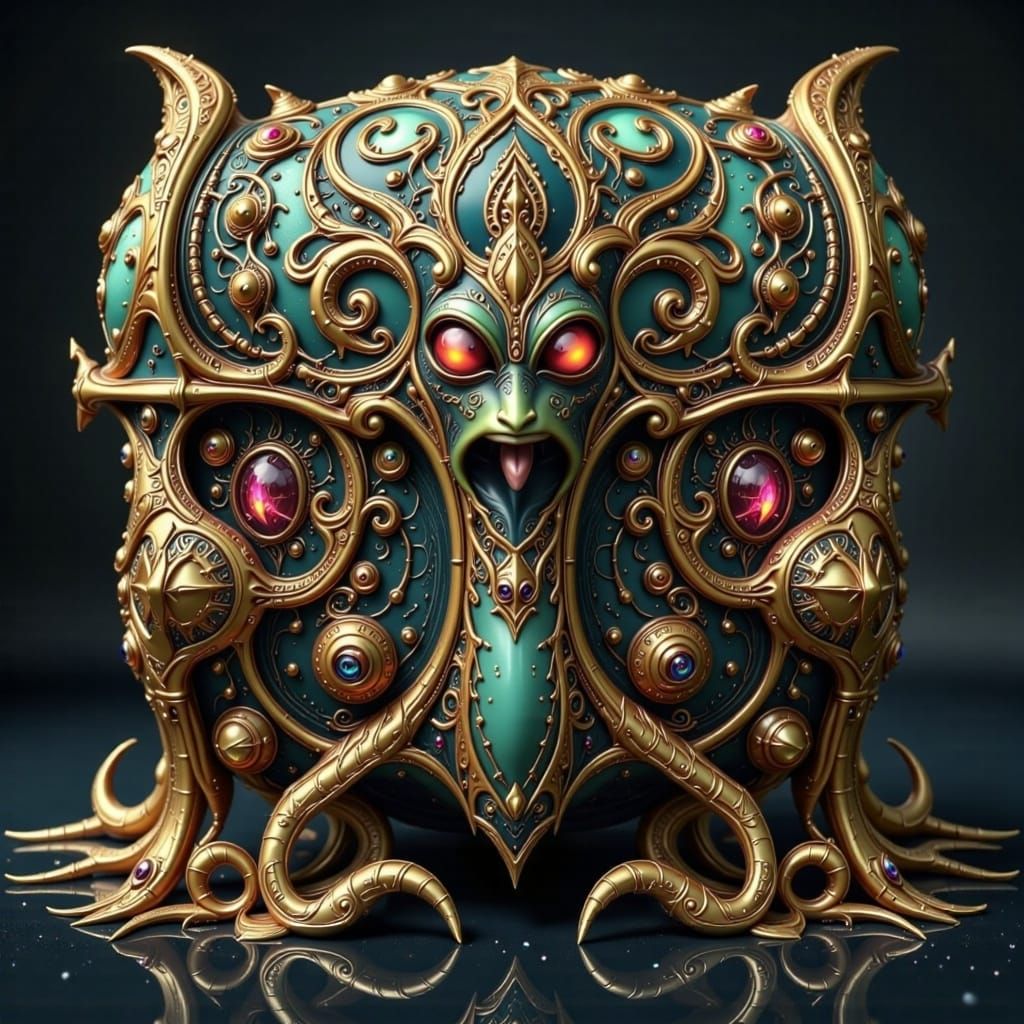 Surreal Treasure Chest Creature Unveils Dark Whimsy