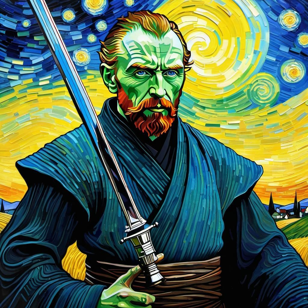 Evil Jedi in Van Gogh Style