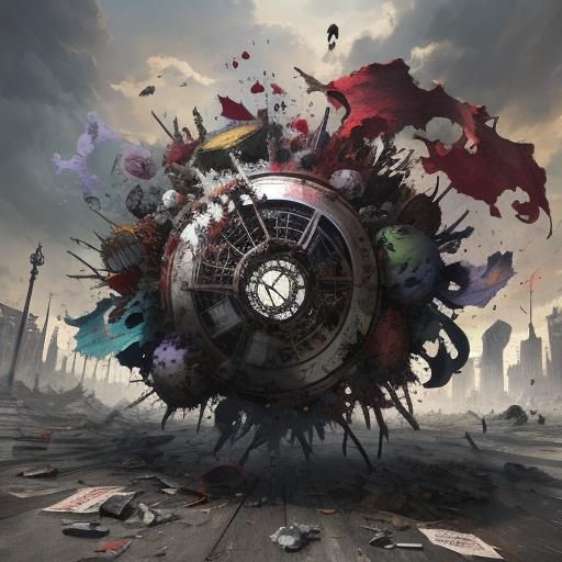 Abstract Chaos Visualized by AI