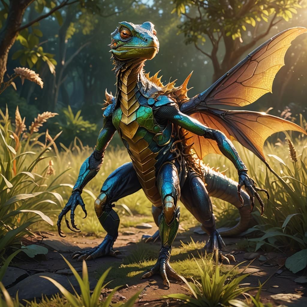 Fantastical Lizard-Ant Hybrid Creature Concept Art