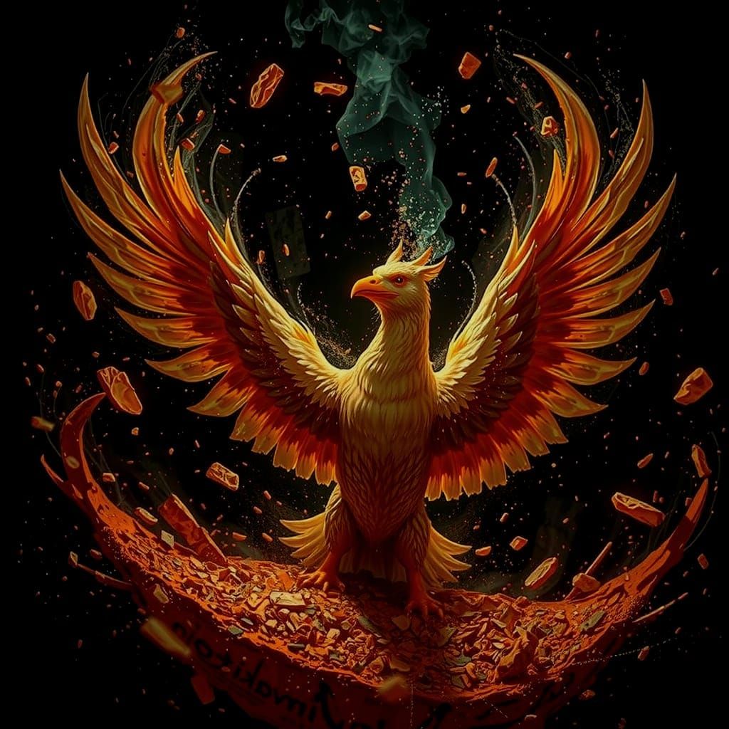 Abstract Image of Disintegration and Fragmentation