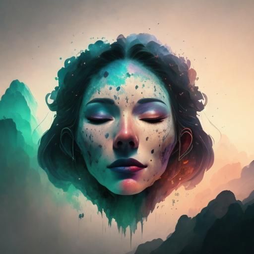 <lora:DUBLEX vDS8:1.0> close up of the face of someone layin...