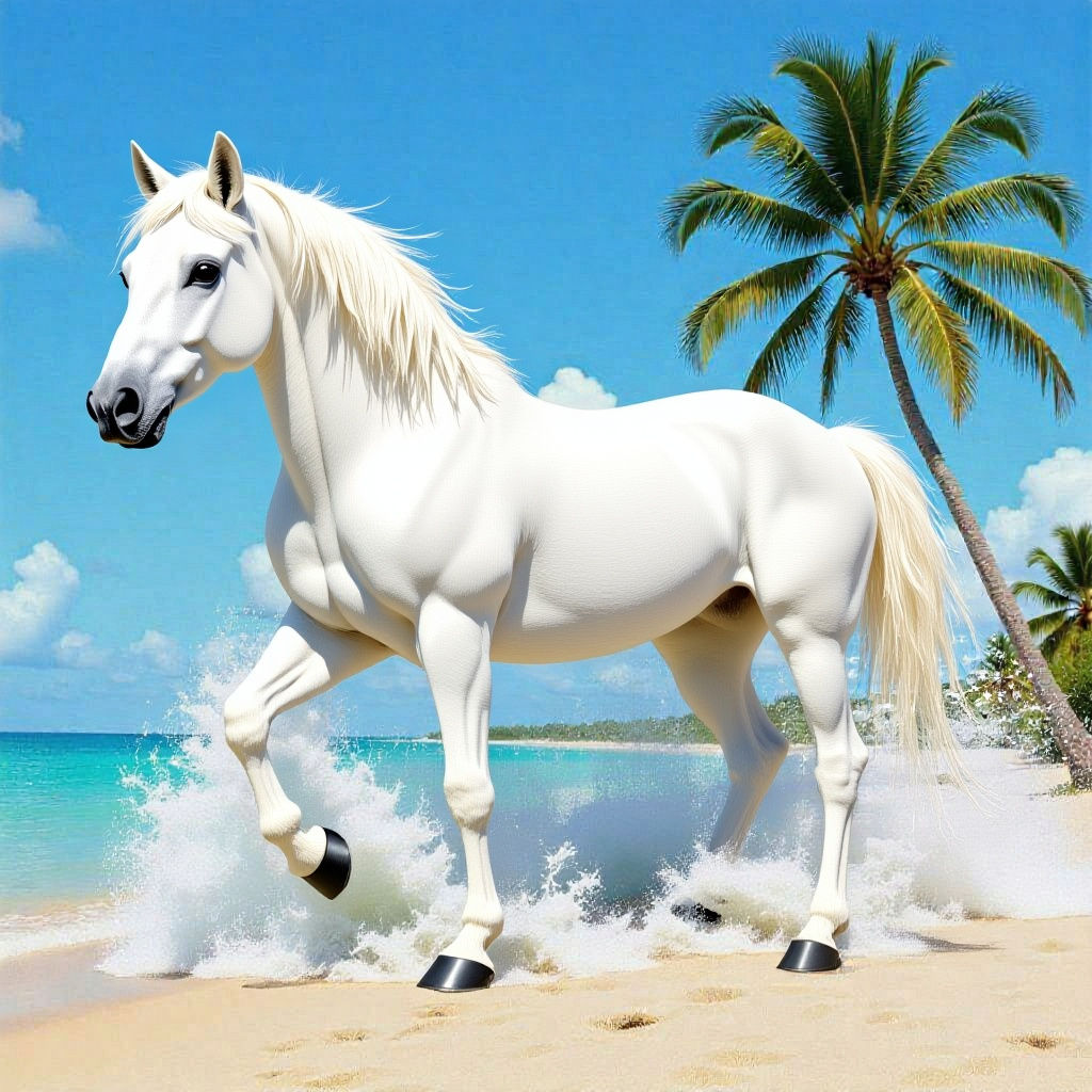 Cross-Section Horse in Graffiti Splash Art Style