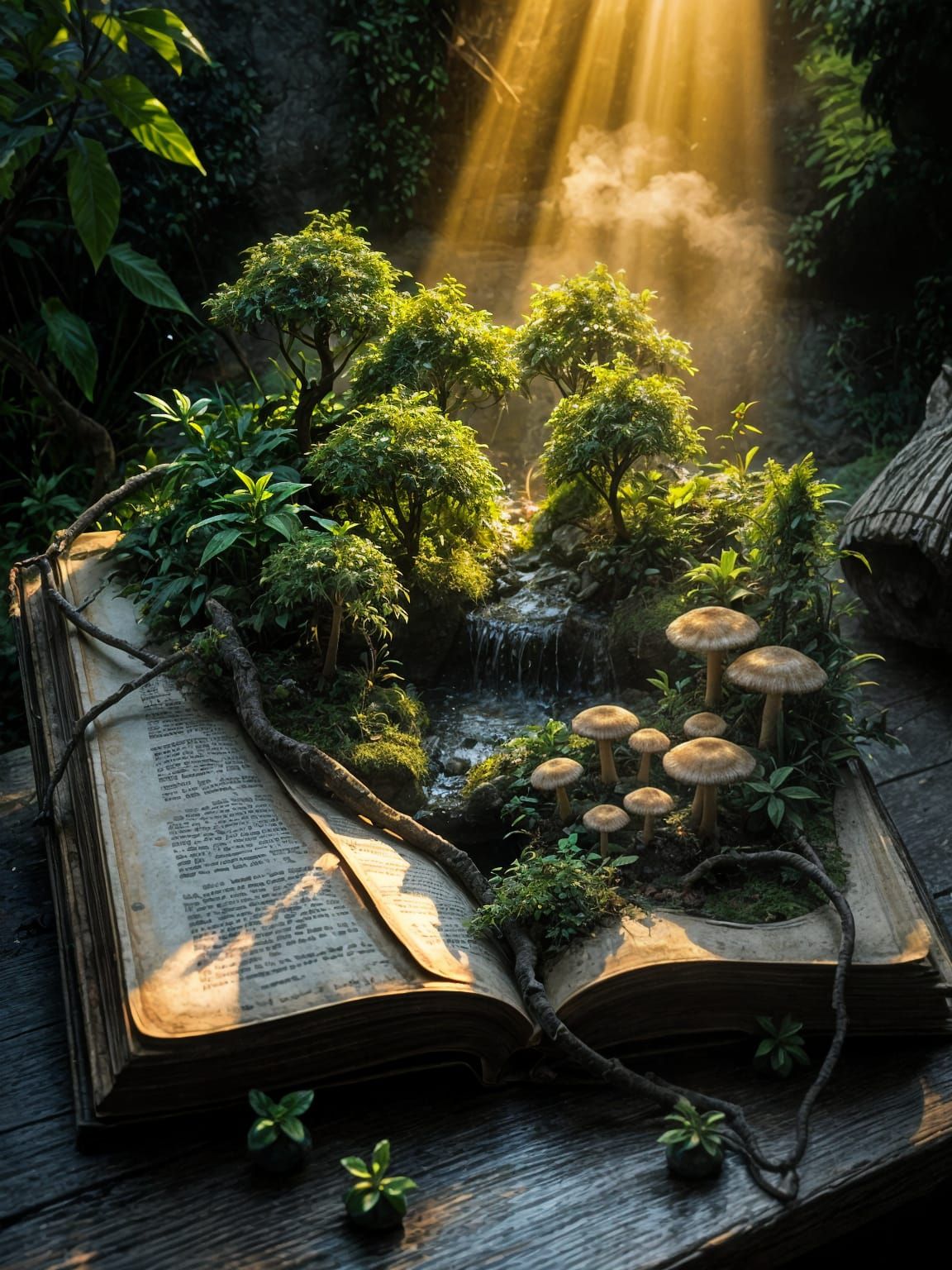 Lush Jungle Emerges from Ancient Book