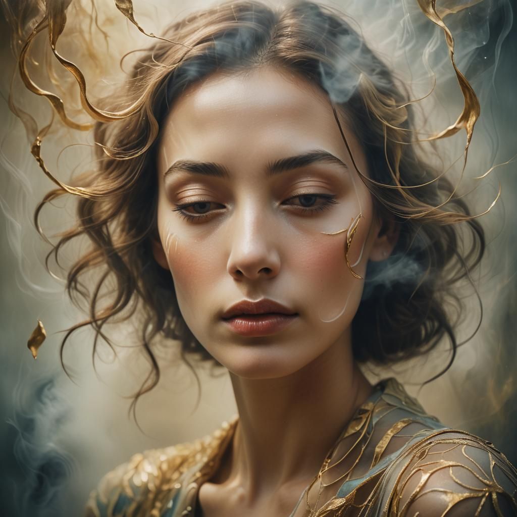 Dreamy Surrealist Portrait in Dali-esque Style