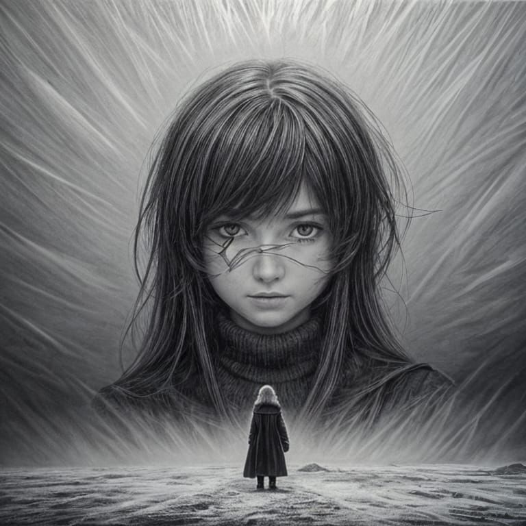 Uninvited Stranger in a Chilling Winter Scene