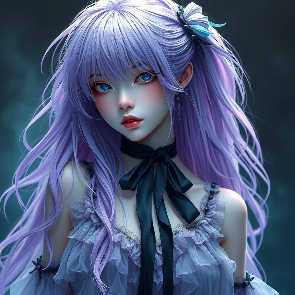 Enchanted Lady Elegance in Vintage Fantasy Style