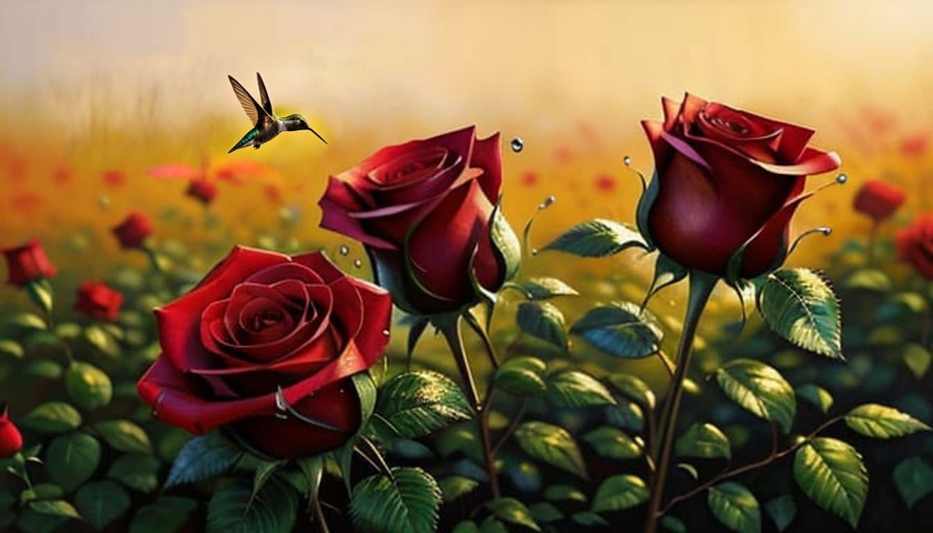 Vibrant Hummingbird in Flight