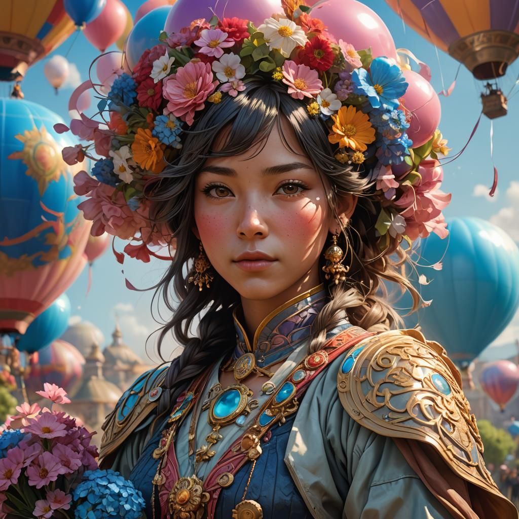 Balloon Bouquet Hot Air Balloon Digital Art