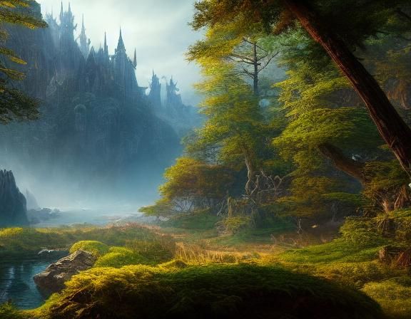 Crystal Springs detailed matte painting, deep color, fantastical, intricate detail, splash screen, complementary colors,...