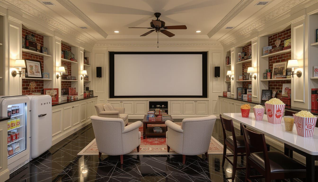 Victorian Home Cinema with Vintage Memorabilia